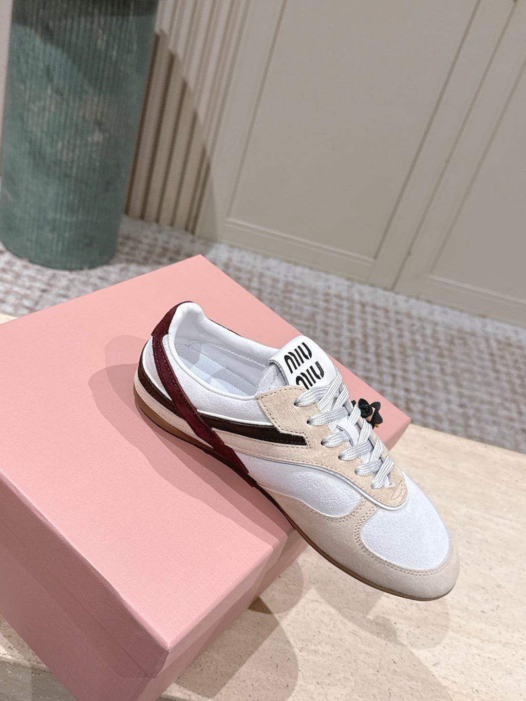 suede and shearling sneakers