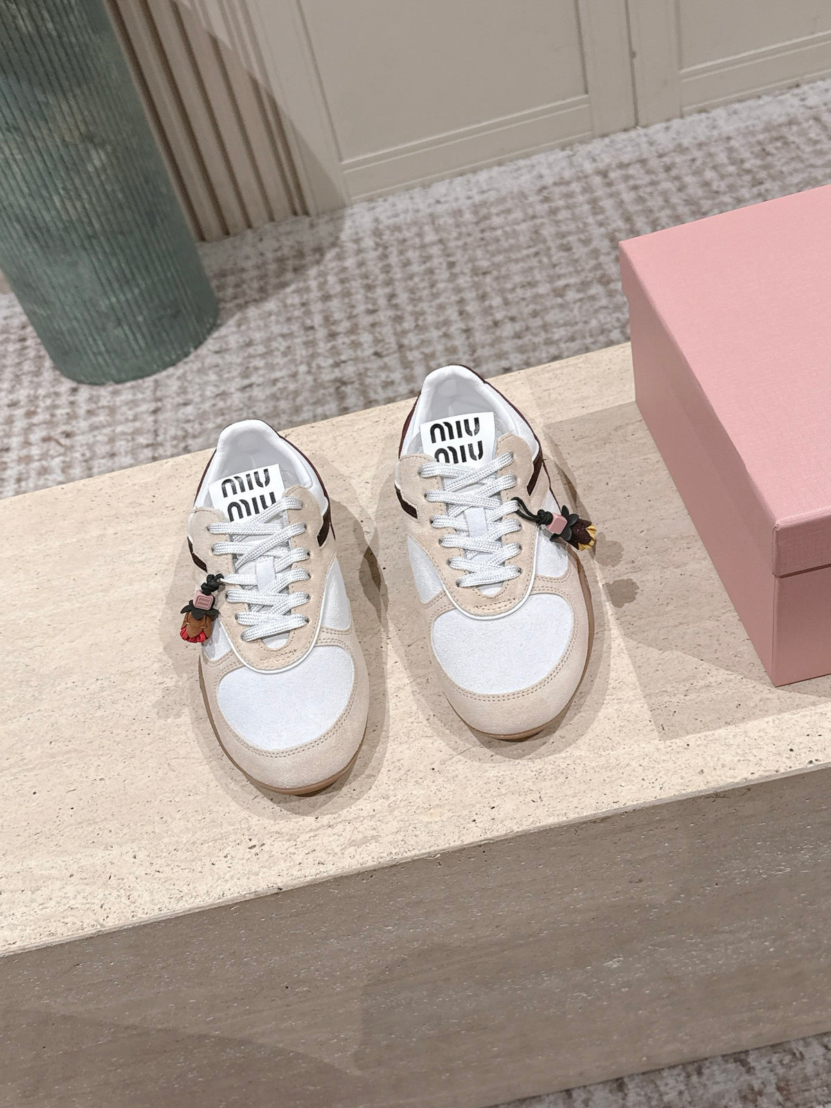 suede and shearling sneakers