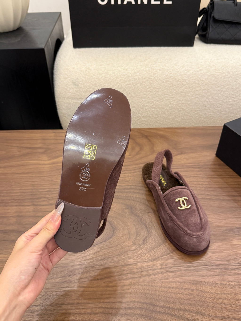Suede Calfskin Slingback Loafers