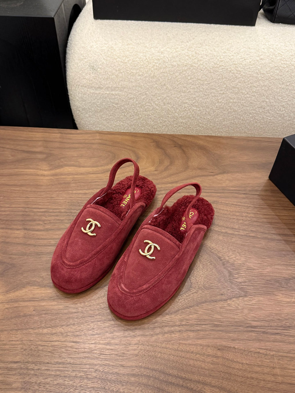 Suede Calfskin Slingback Loafers