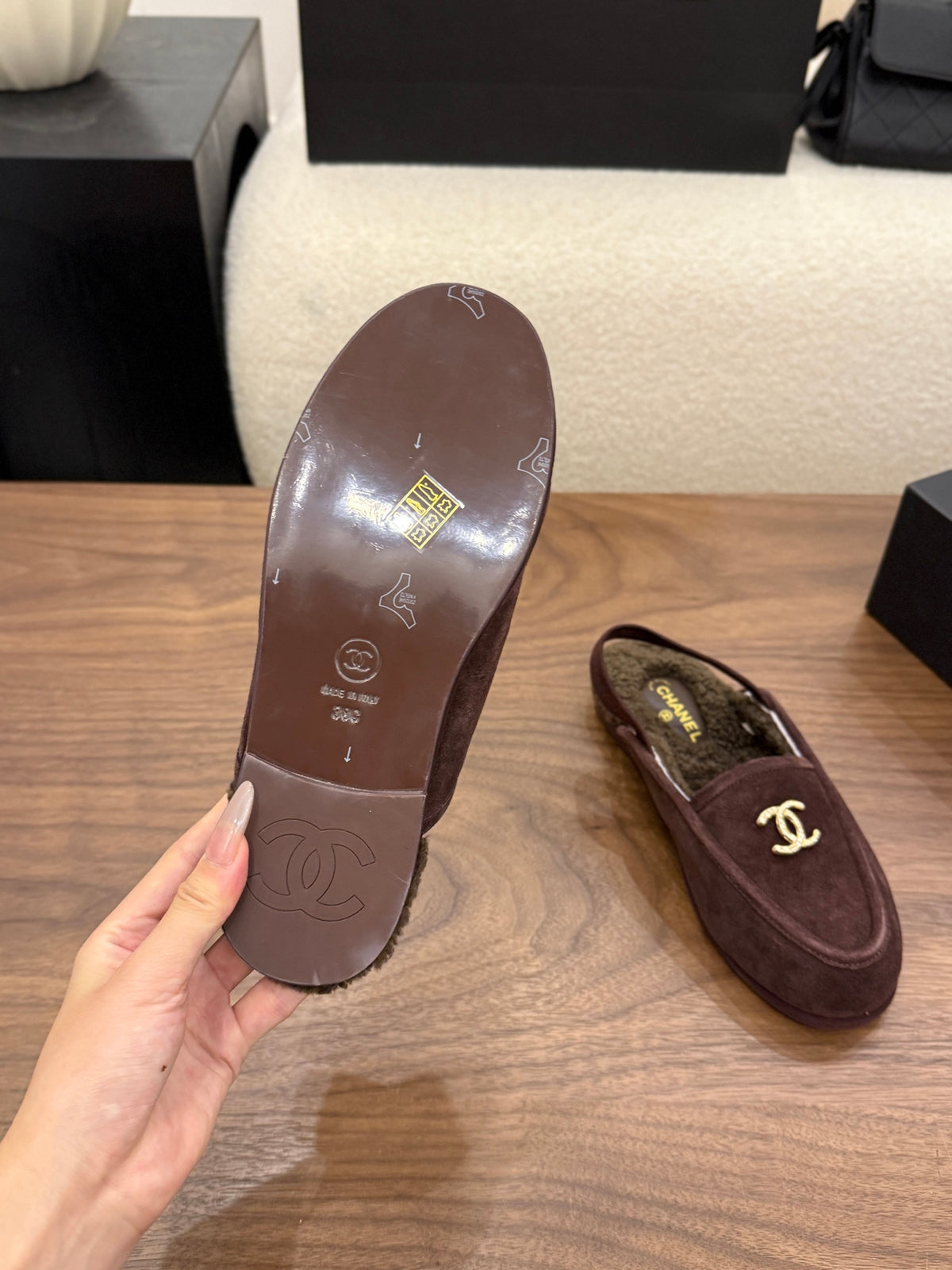 Suede Calfskin Slingback Loafers