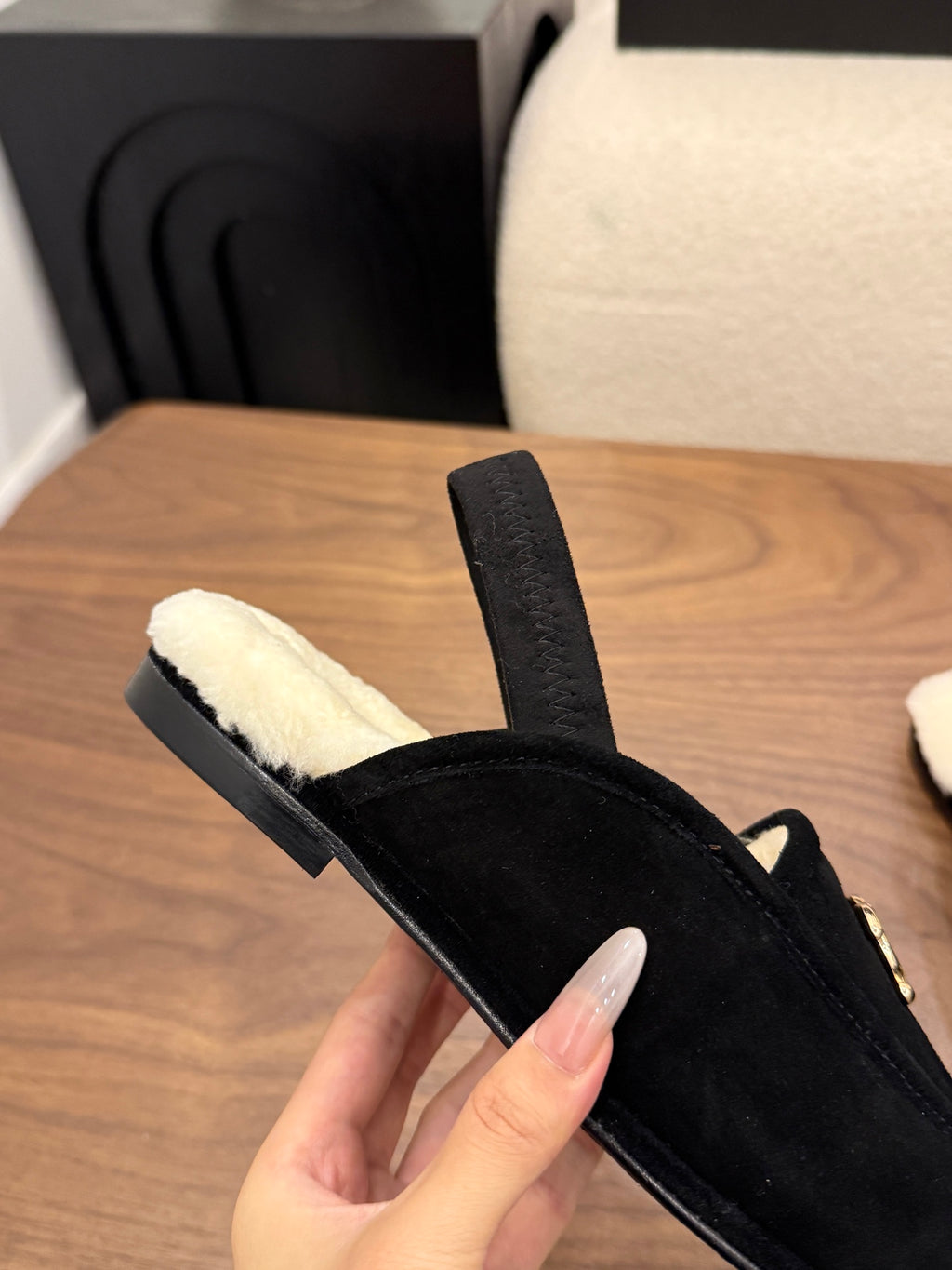 Suede Calfskin Slingback Loafers