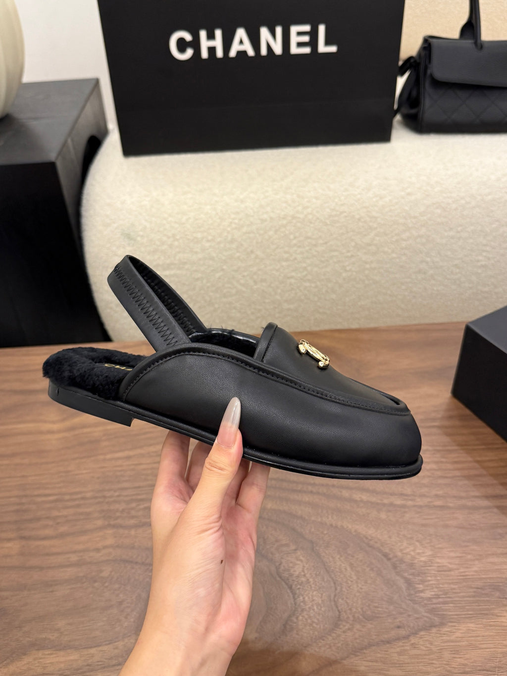 Suede Calfskin Slingback Loafers