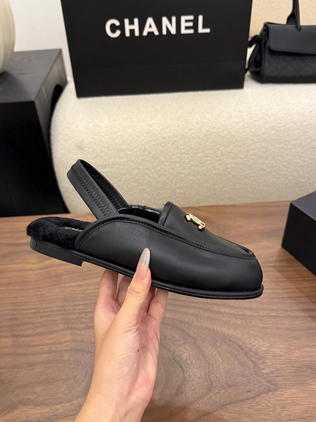 Suede Calfskin Slingback Loafers