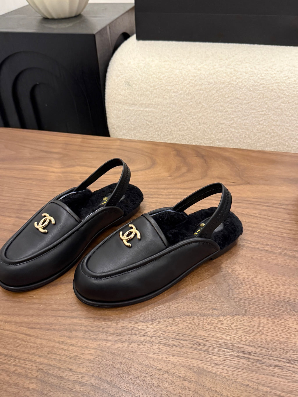 Suede Calfskin Slingback Loafers