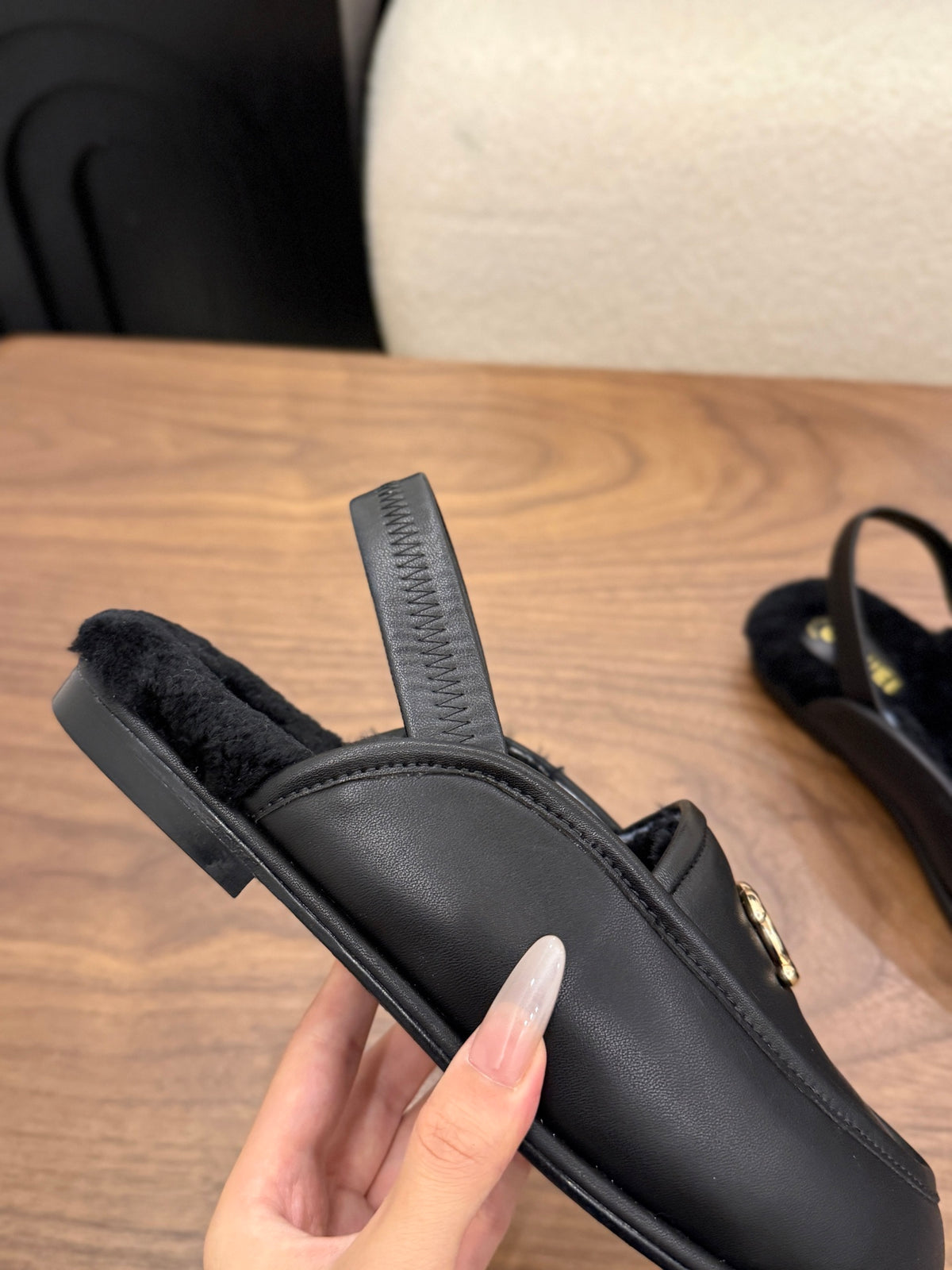 Suede Calfskin Slingback Loafers