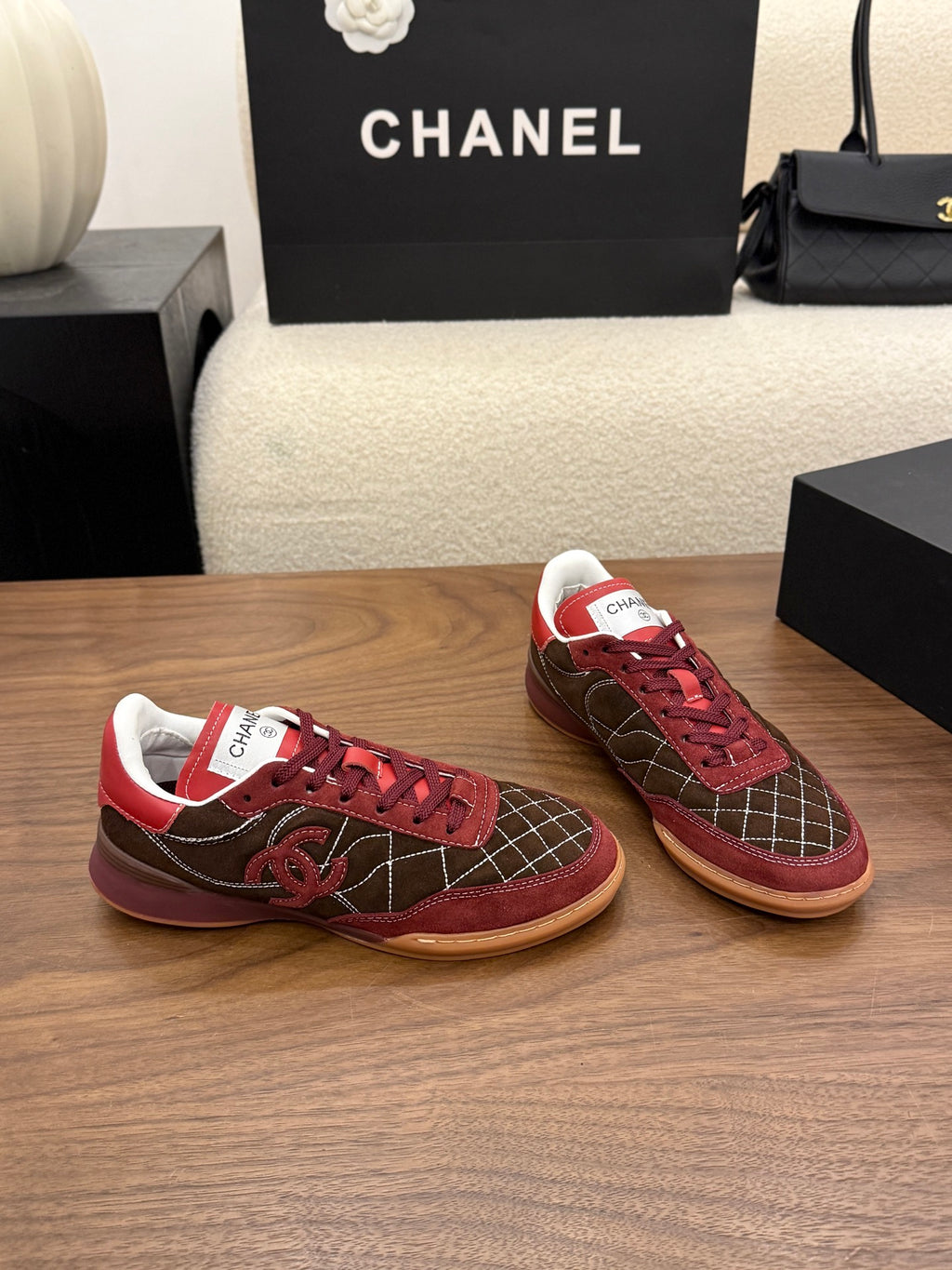 Luxury Quilted Low-Top Sneakers