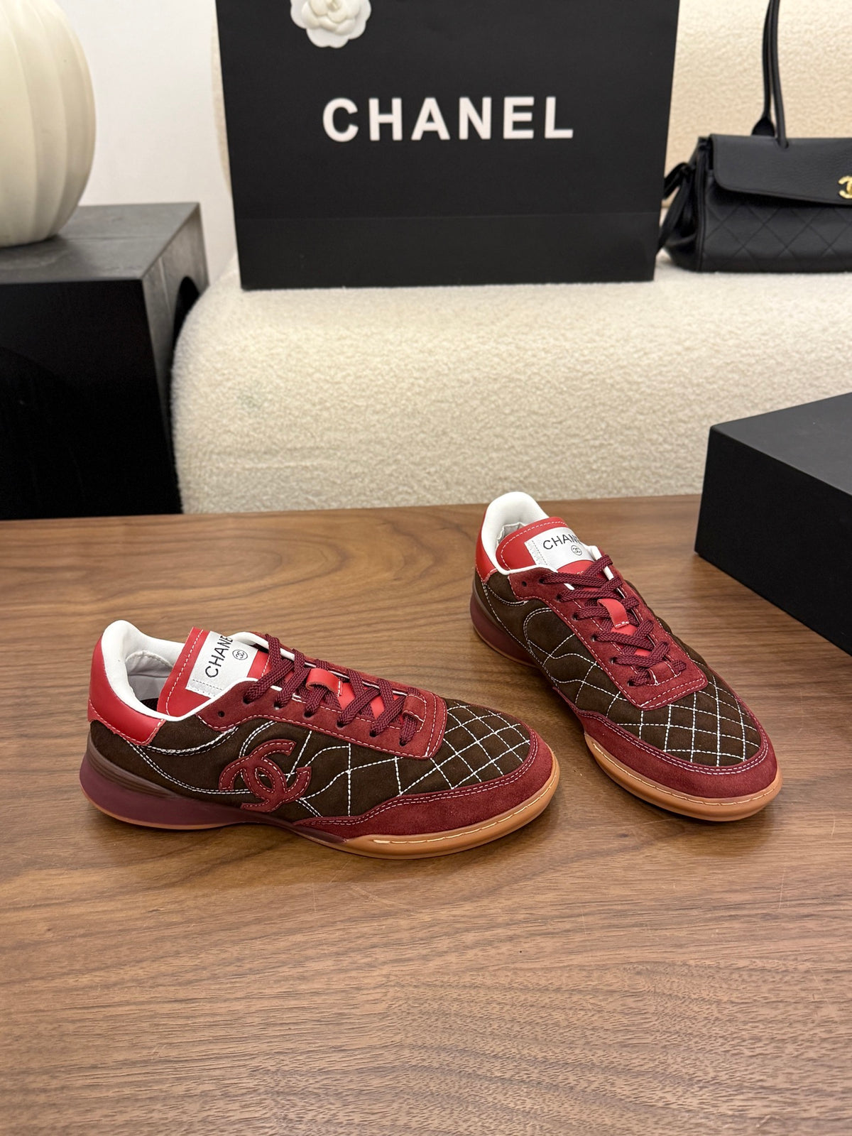 Luxury Quilted Low-Top Sneakers