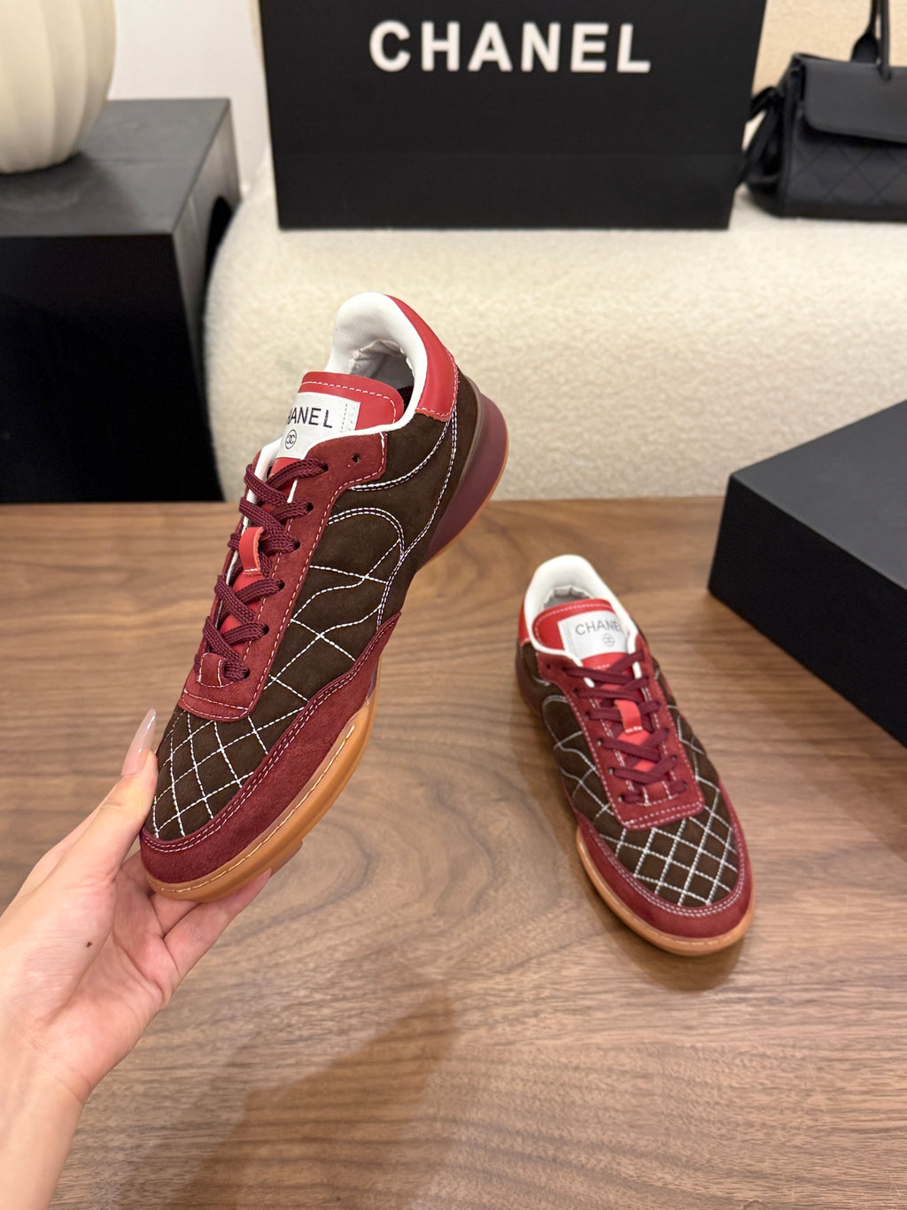 Luxury Quilted Low-Top Sneakers