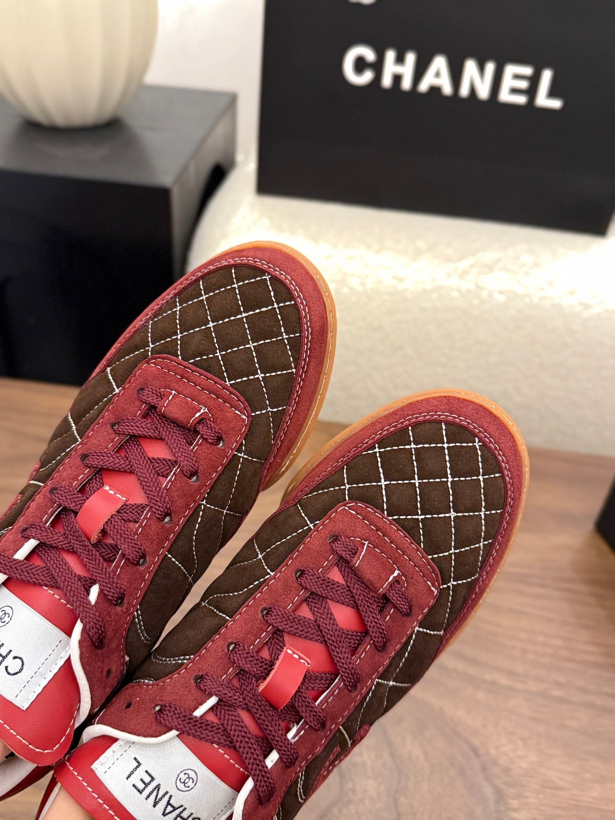 Luxury Quilted Low-Top Sneakers
