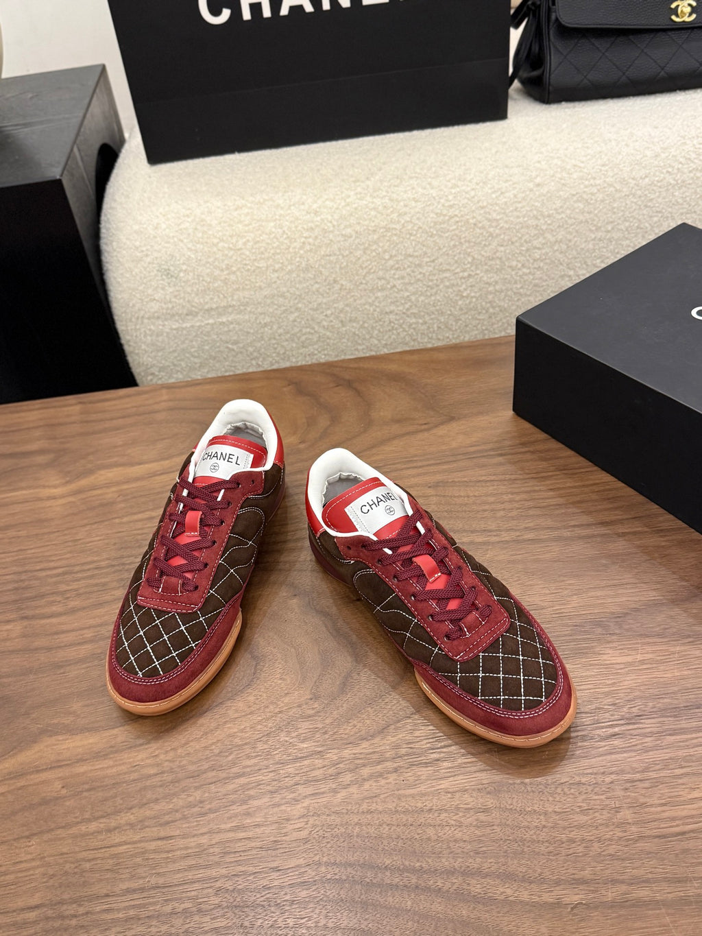 Luxury Quilted Low-Top Sneakers
