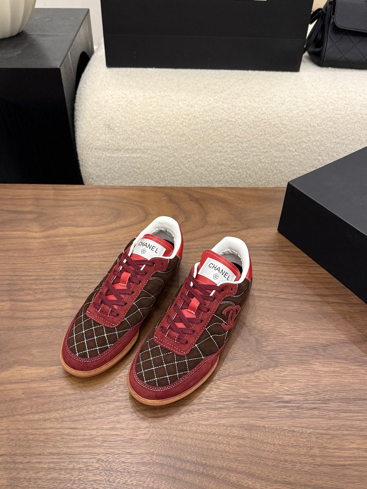 Luxury Quilted Low-Top Sneakers