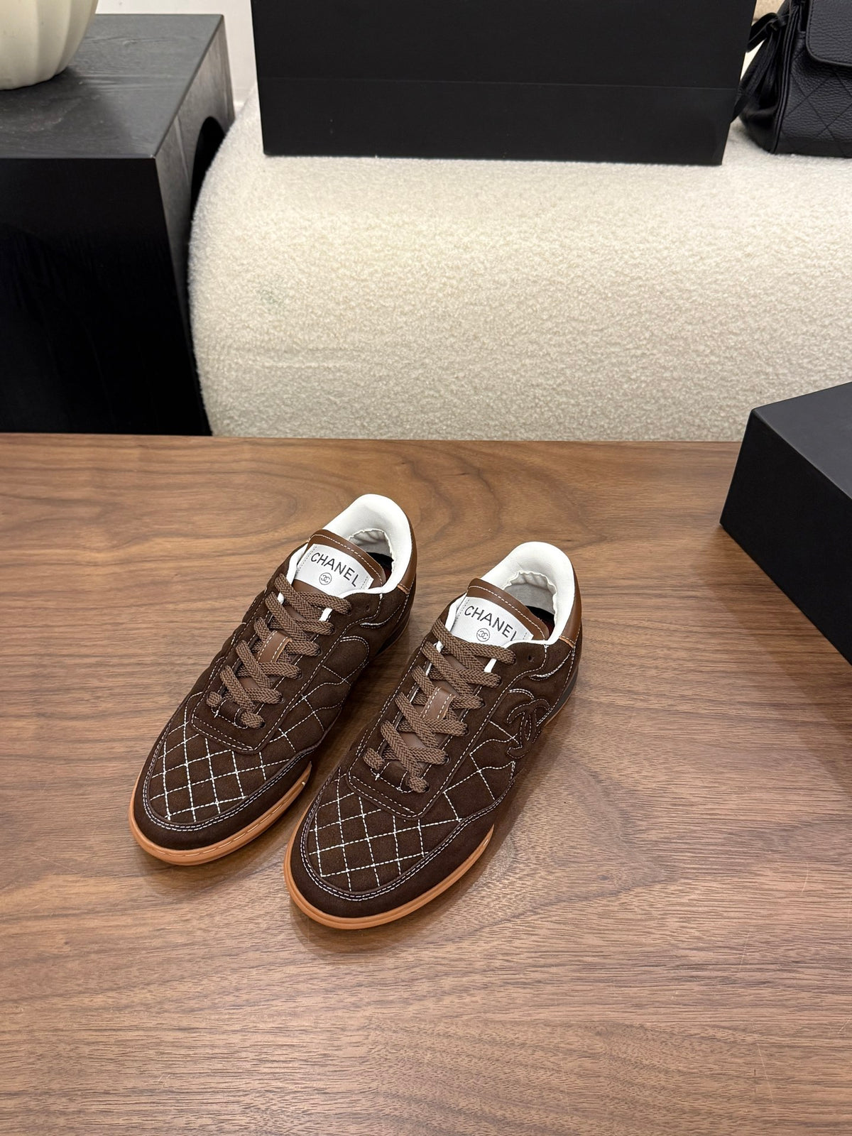 Luxury Quilted Low-Top Sneakers