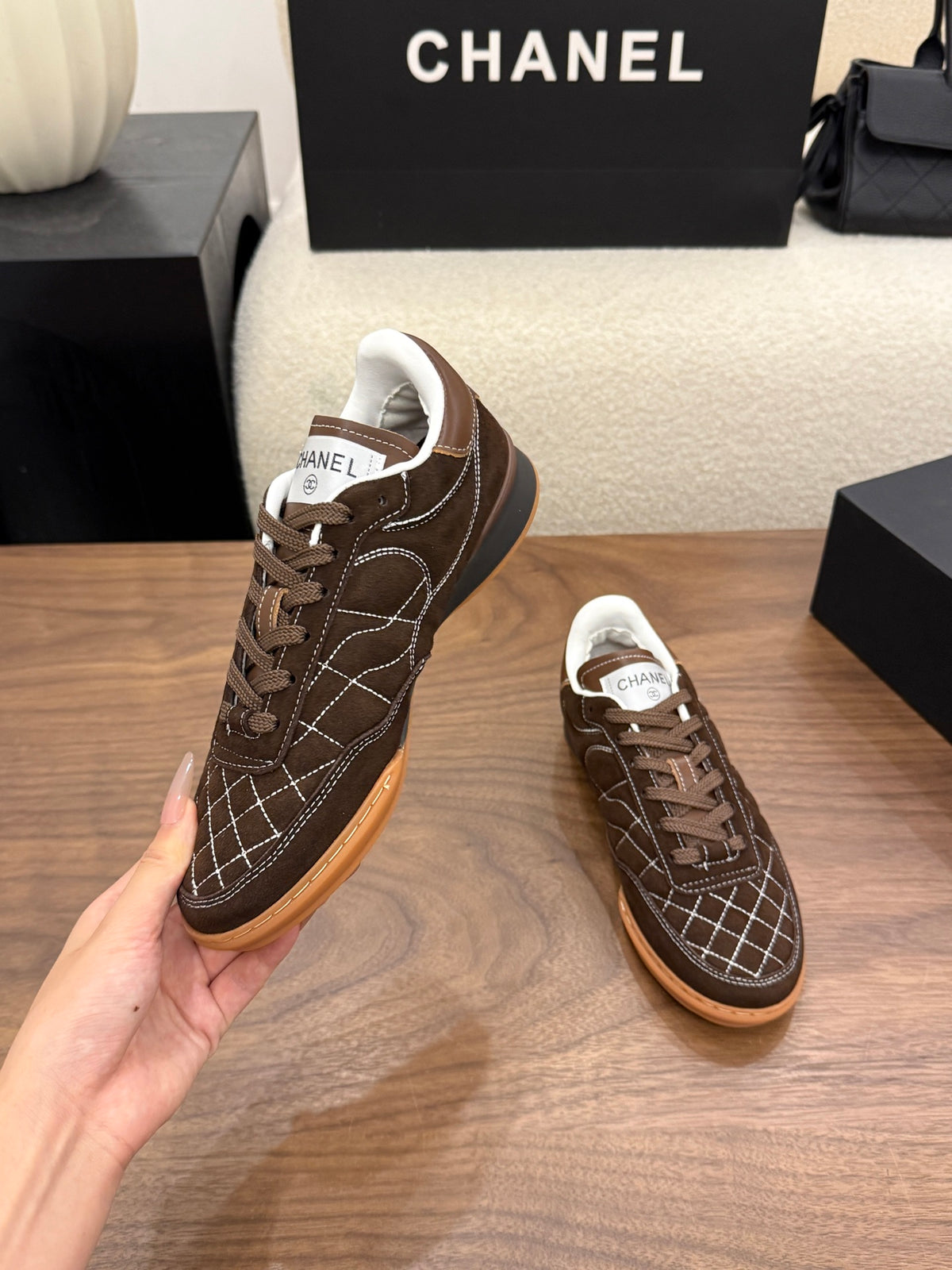 Luxury Quilted Low-Top Sneakers