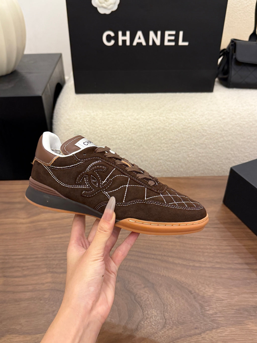 Luxury Quilted Low-Top Sneakers