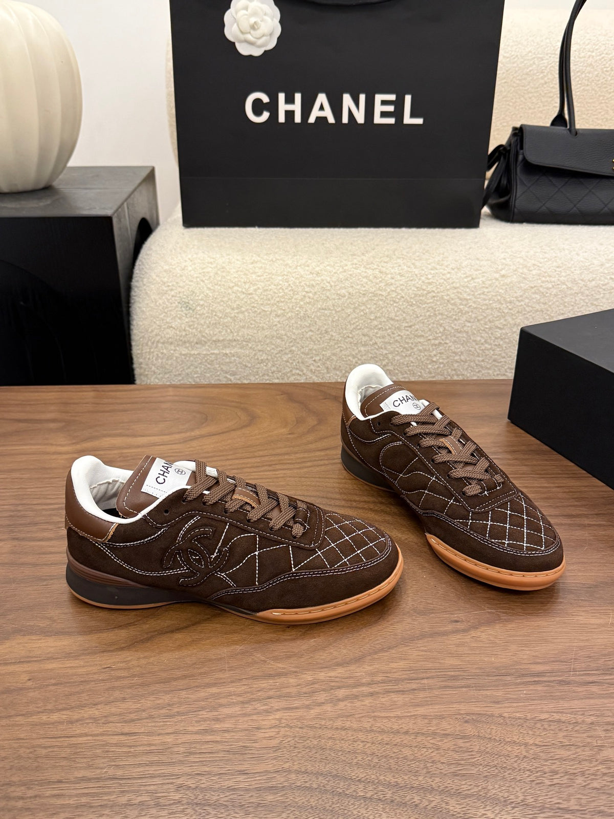 Luxury Quilted Low-Top Sneakers