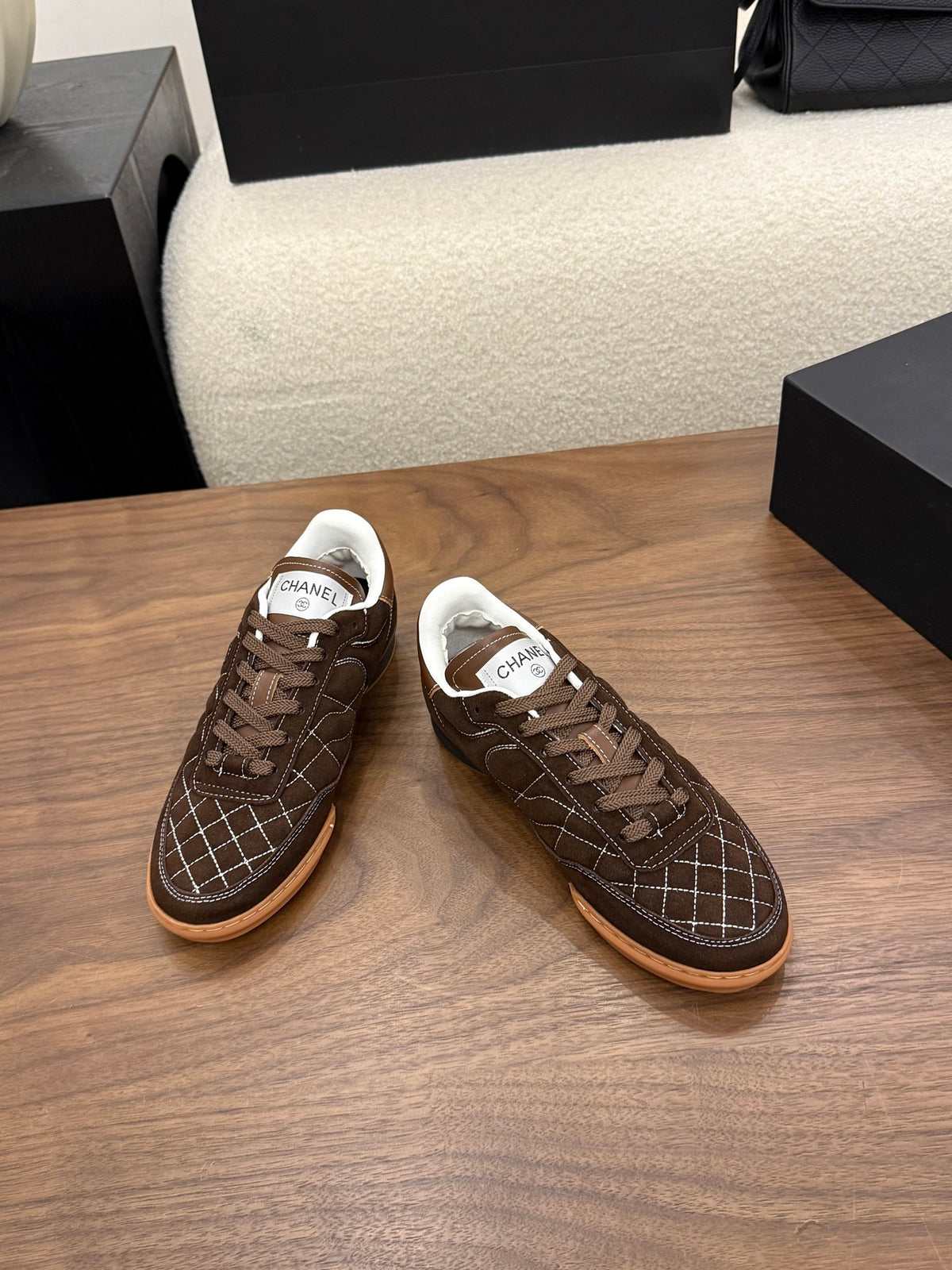 Luxury Quilted Low-Top Sneakers