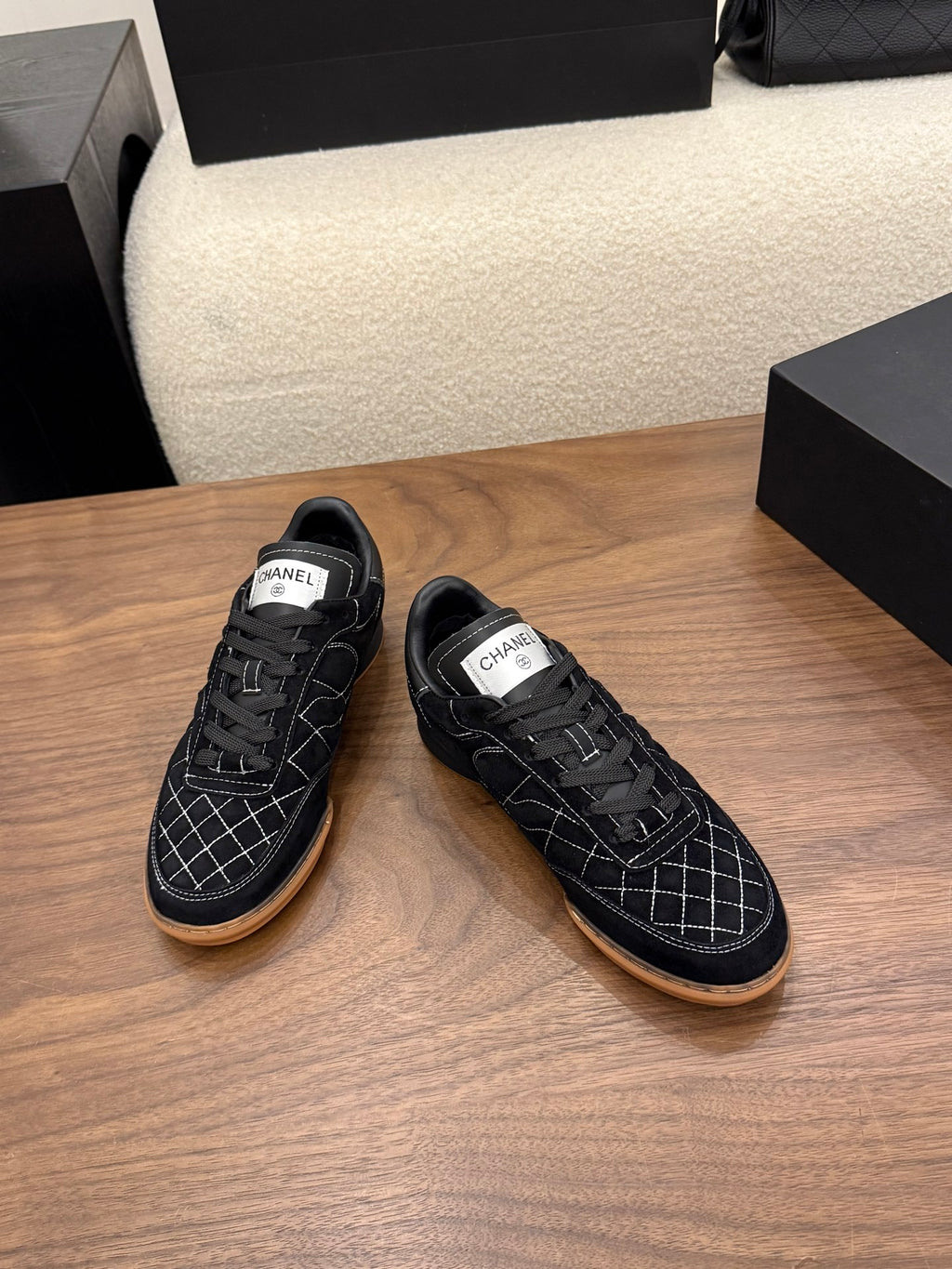 Luxury Quilted Low-Top Sneakers