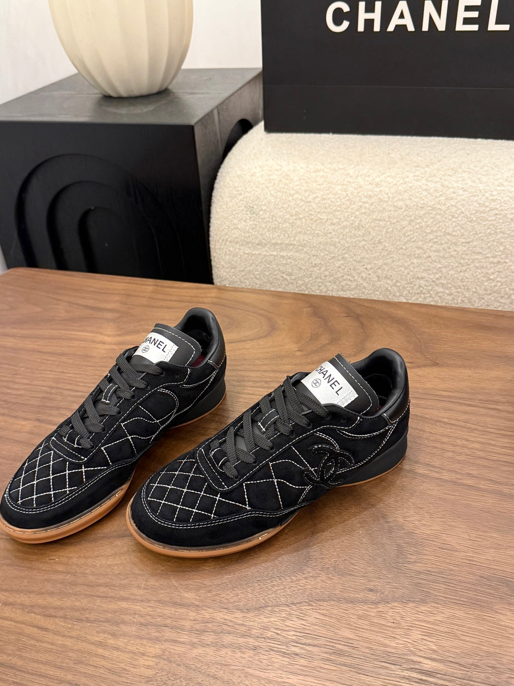 Luxury Quilted Low-Top Sneakers