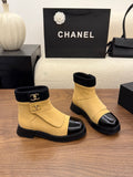 Suede and Leather Combat Boots