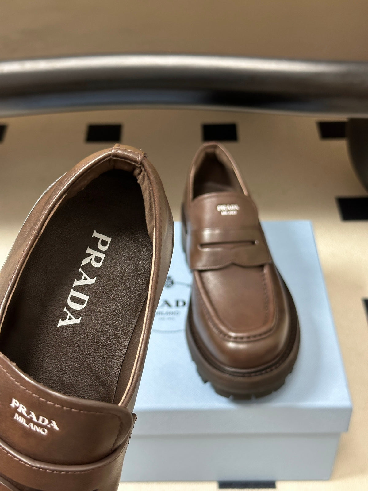Leather loafers
