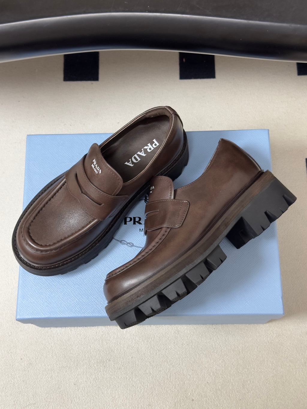 Leather loafers