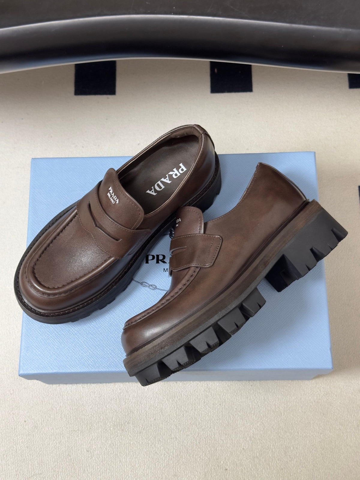 Leather loafers