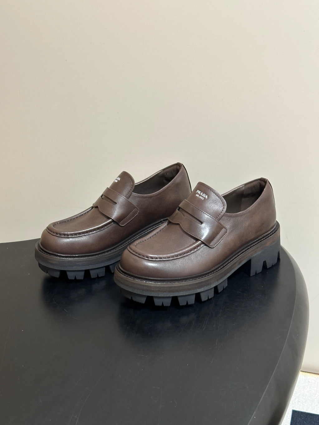 Leather loafers