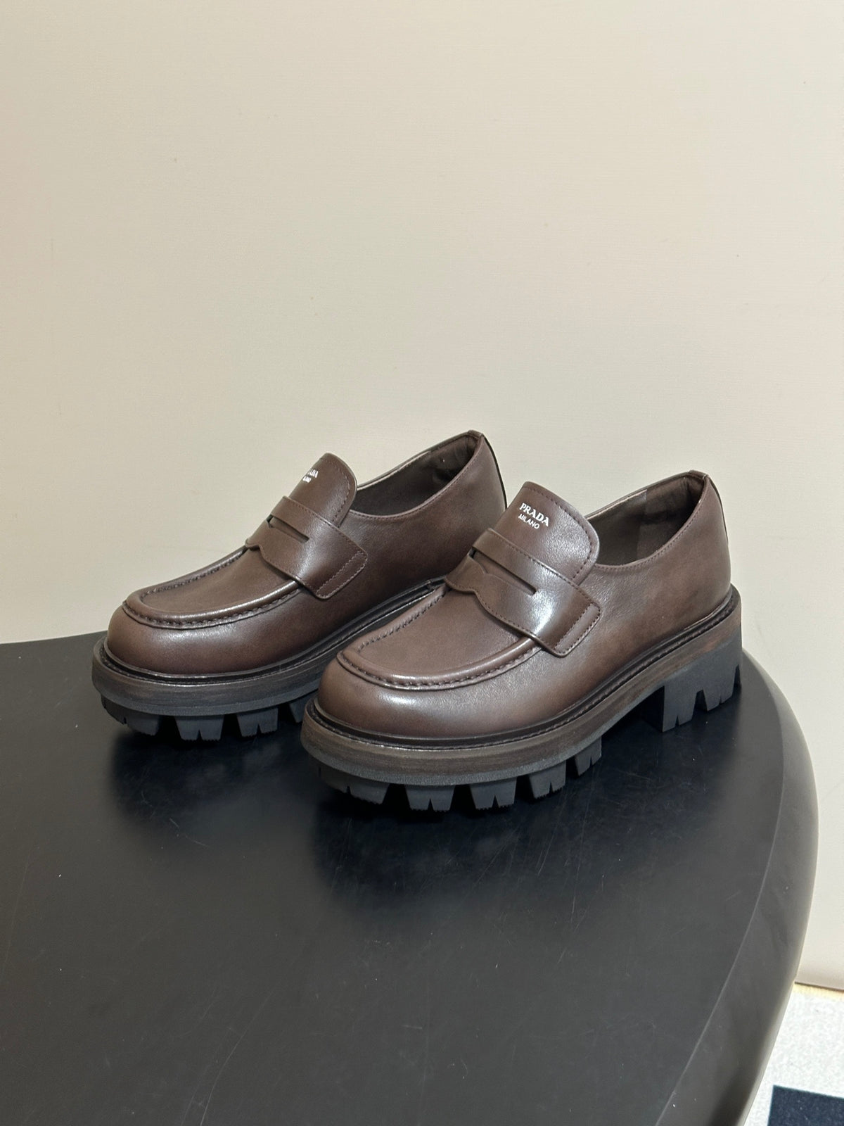 Leather loafers