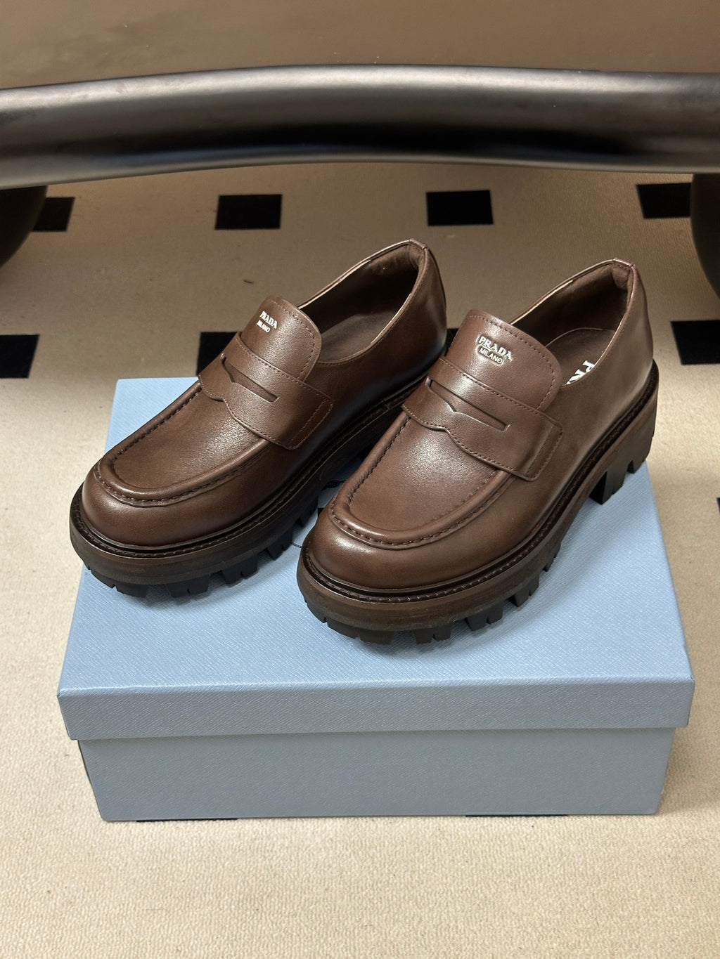 Leather loafers