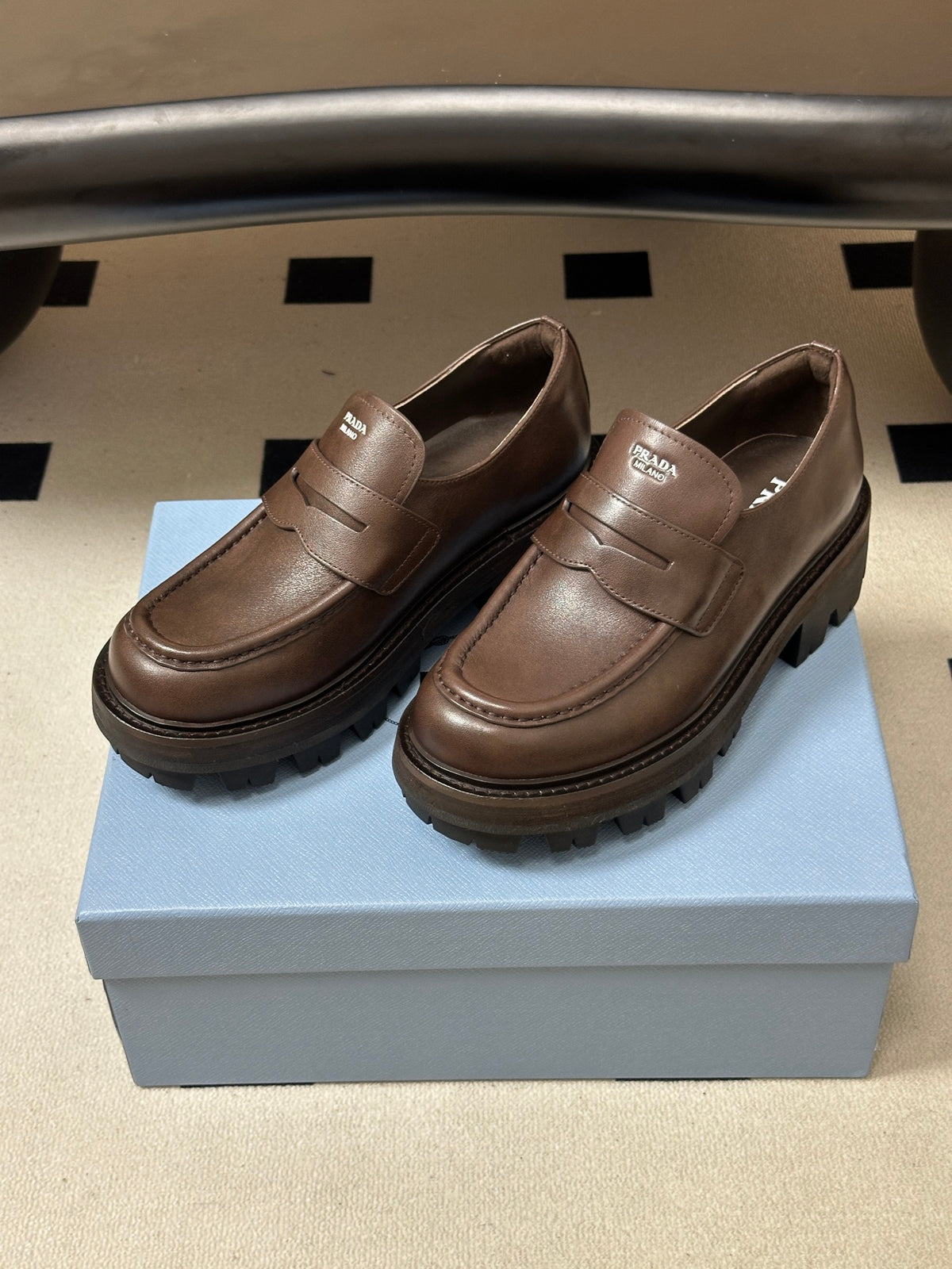 Leather loafers