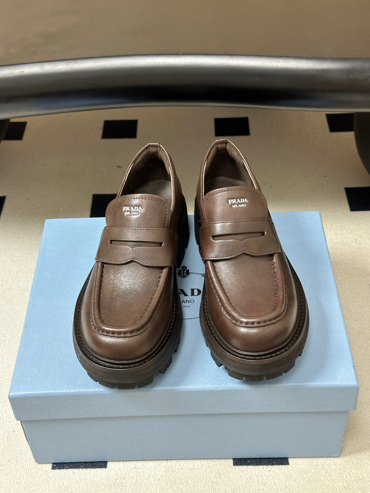 Leather loafers