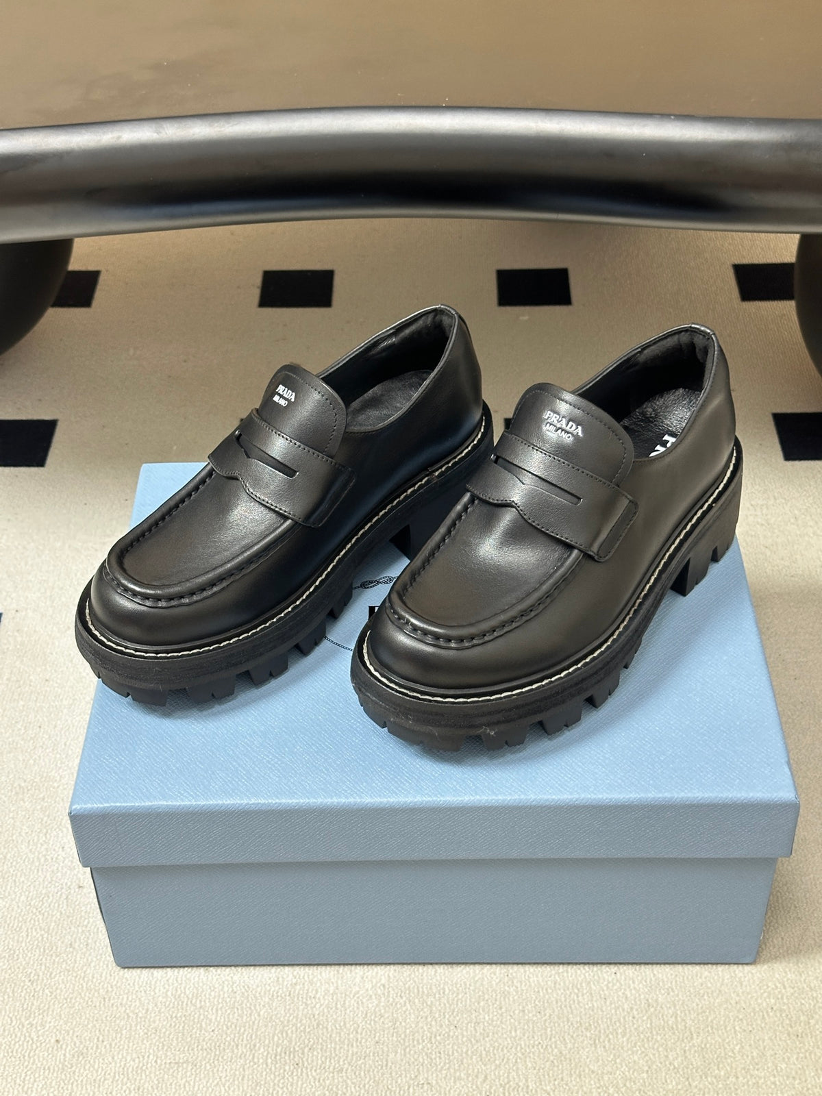 Leather loafers