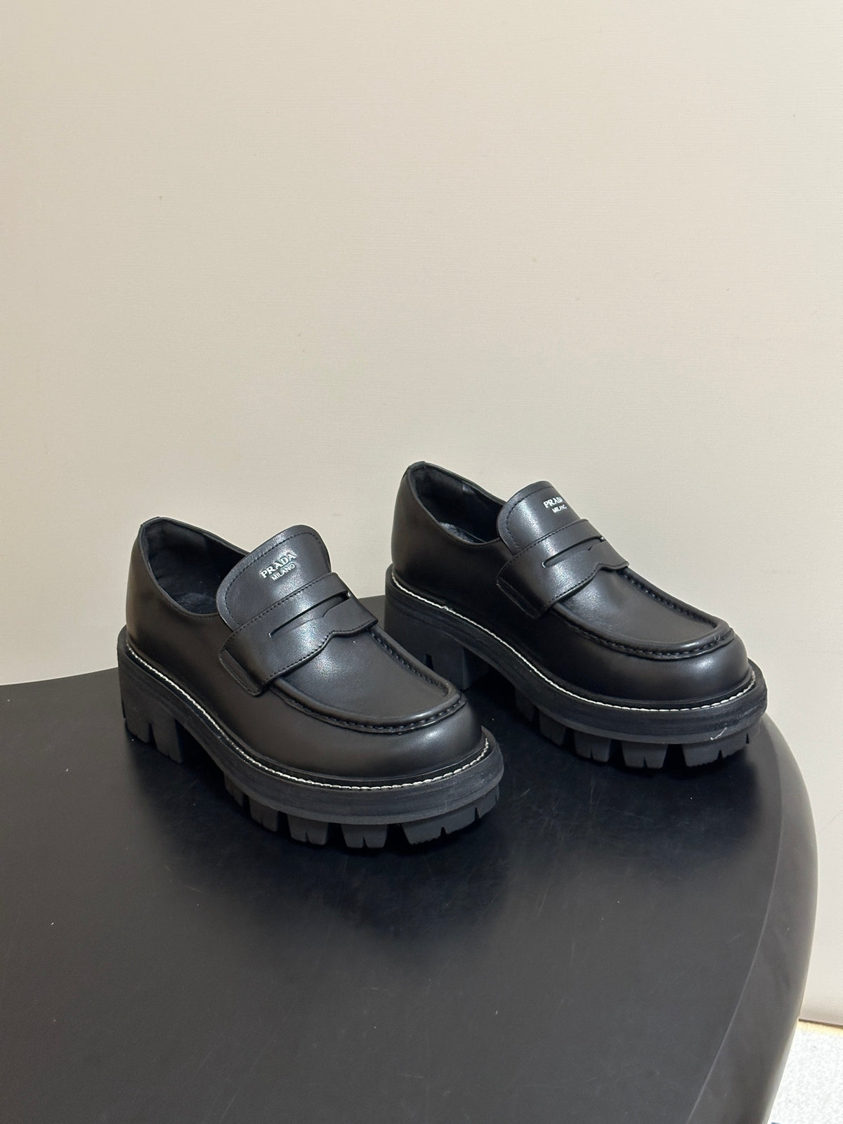 Leather loafers