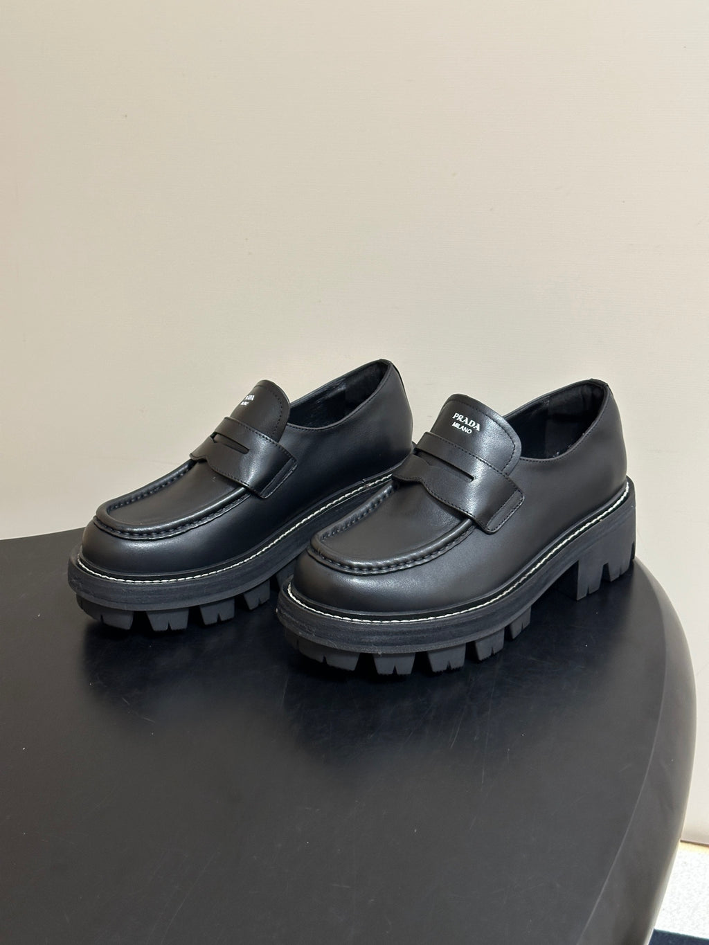Leather loafers