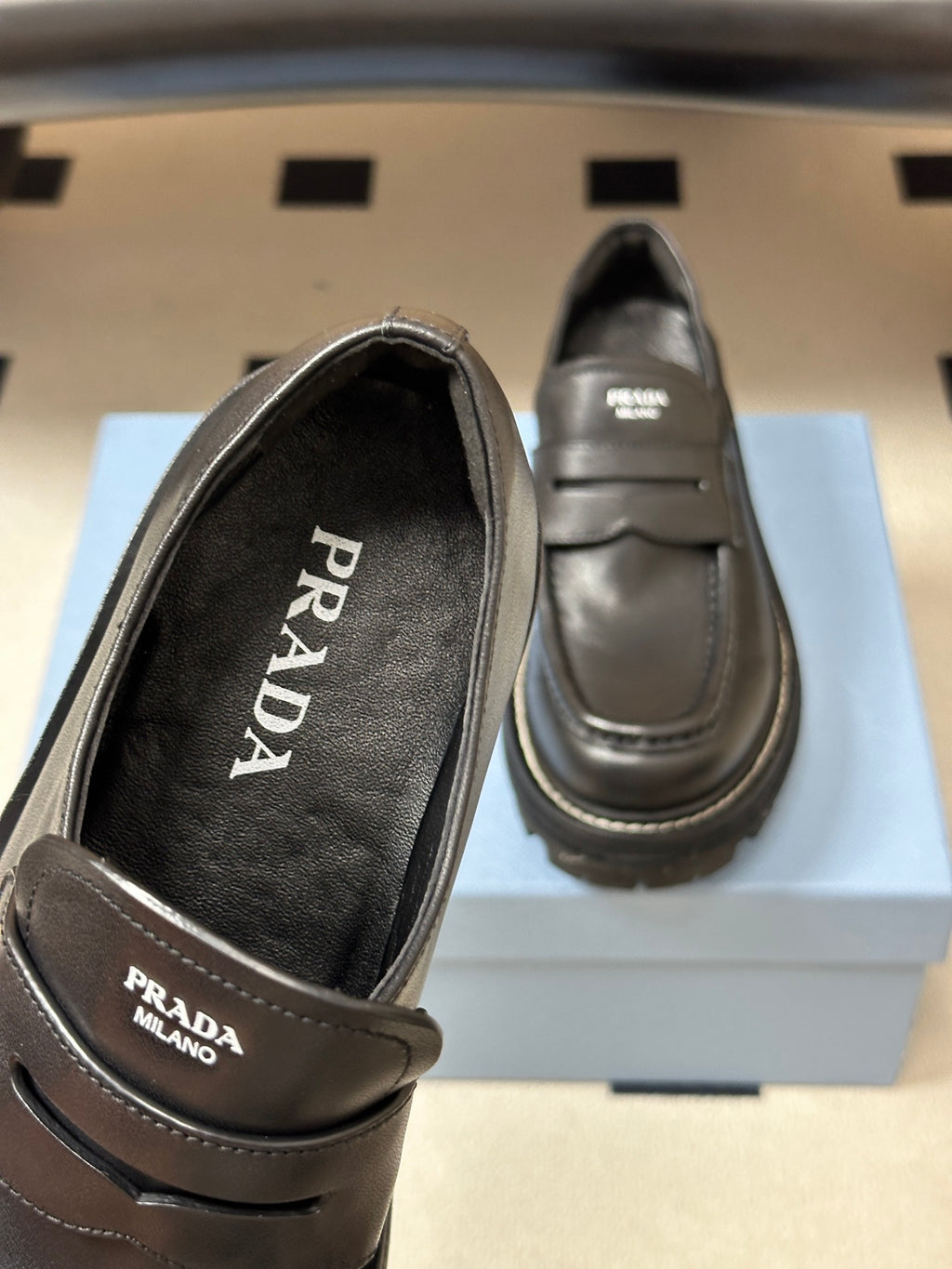 Leather loafers