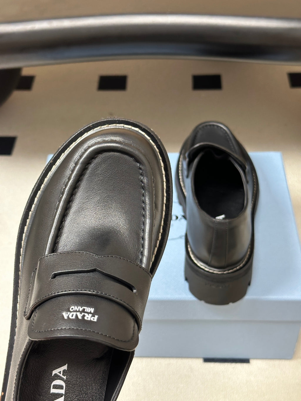 Leather loafers