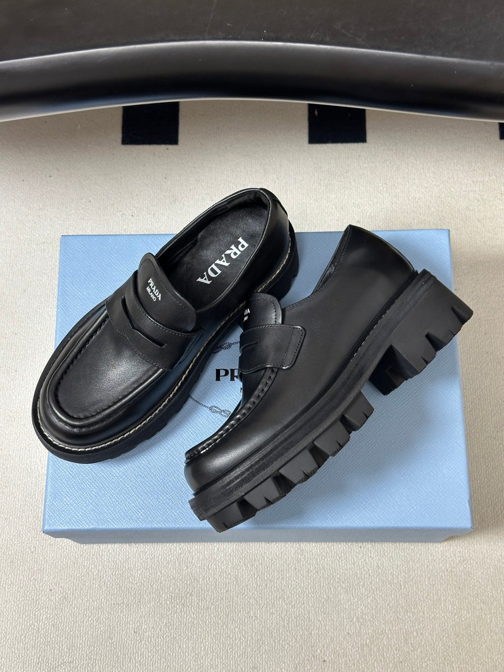 Leather loafers