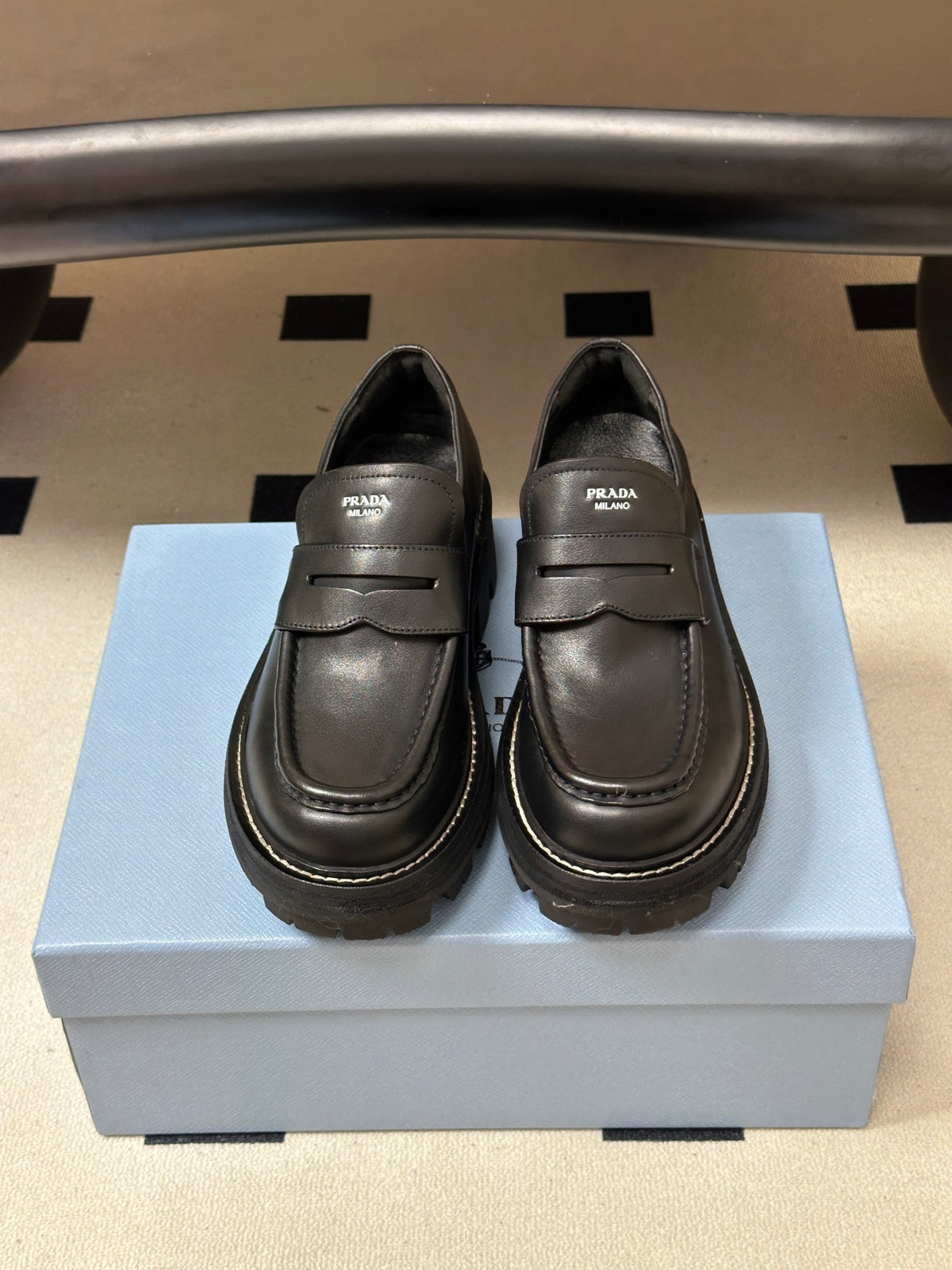 Leather loafers