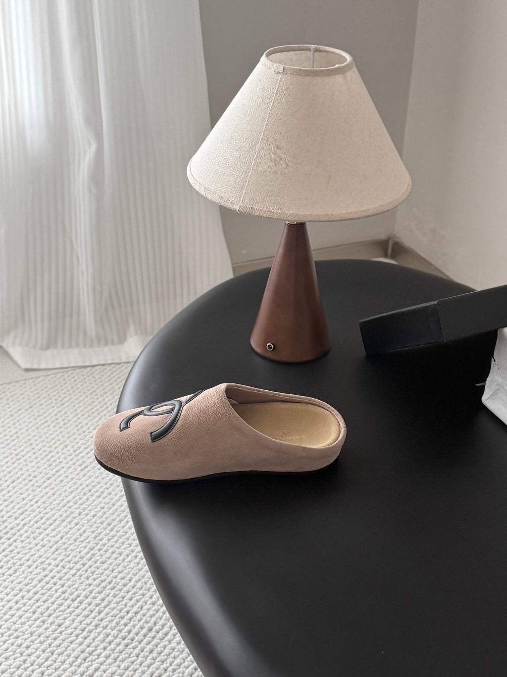 Suede Signature Slip-On Mules – Taupe