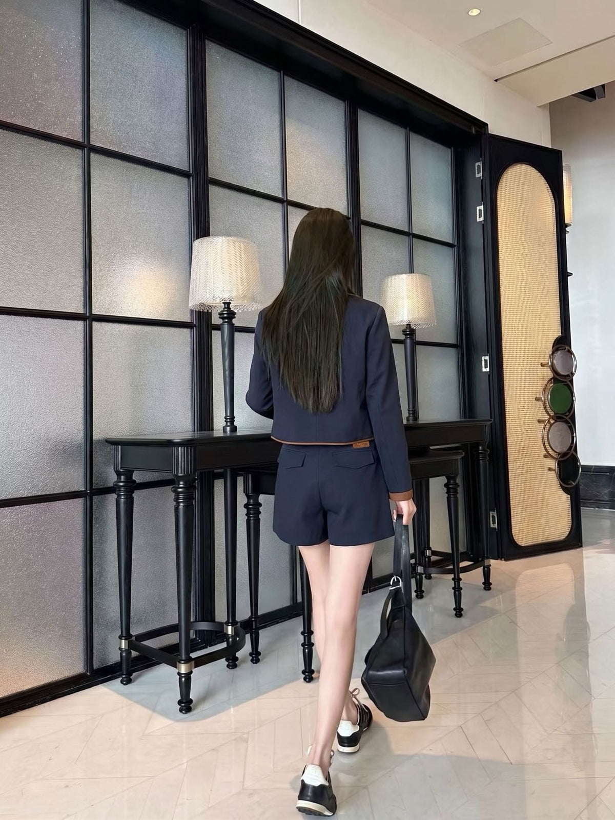 Contrast Trim Two-Piece Set