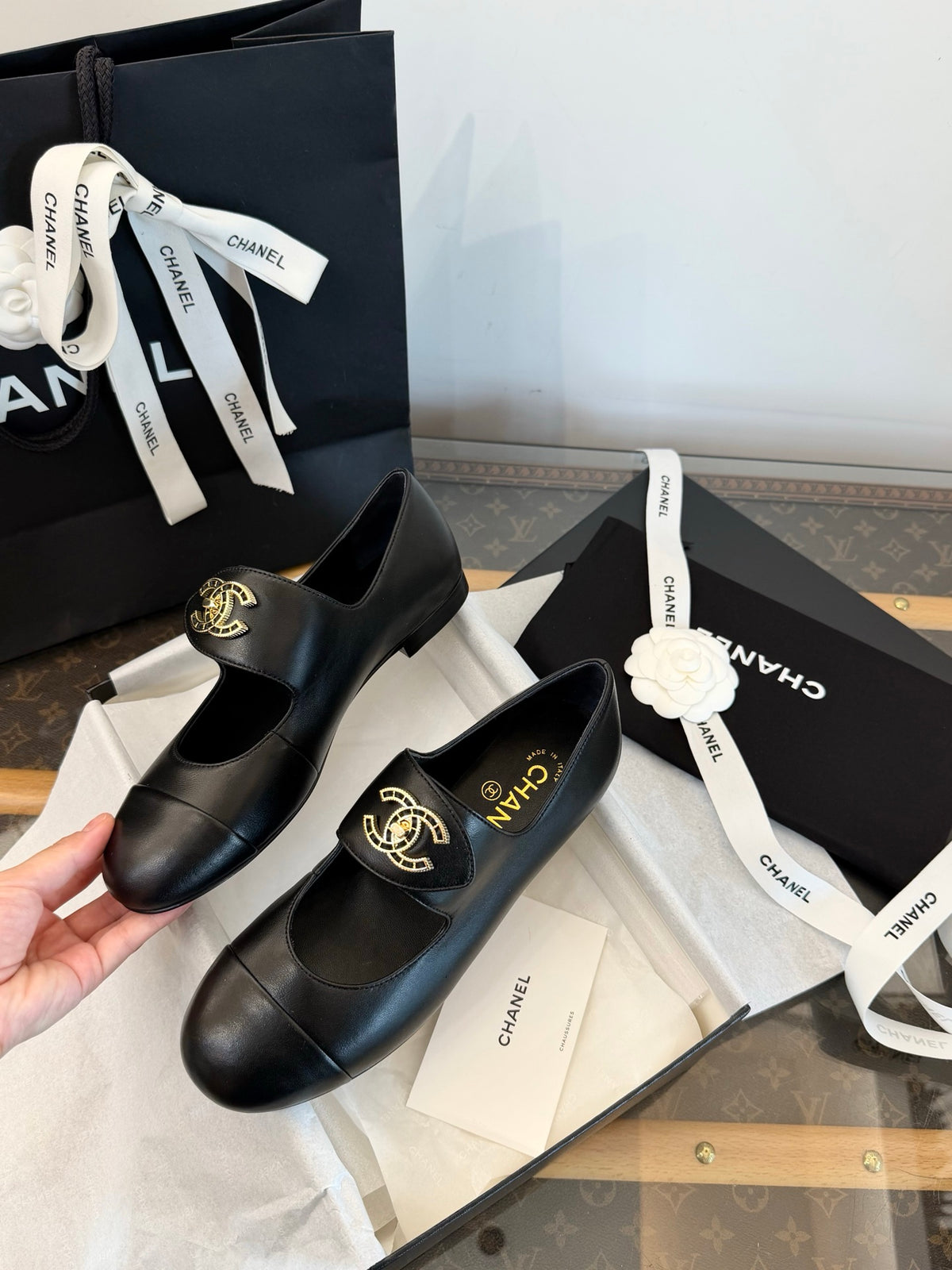 Calfskin Grosgrain Cap Toe Moccasin Loafers